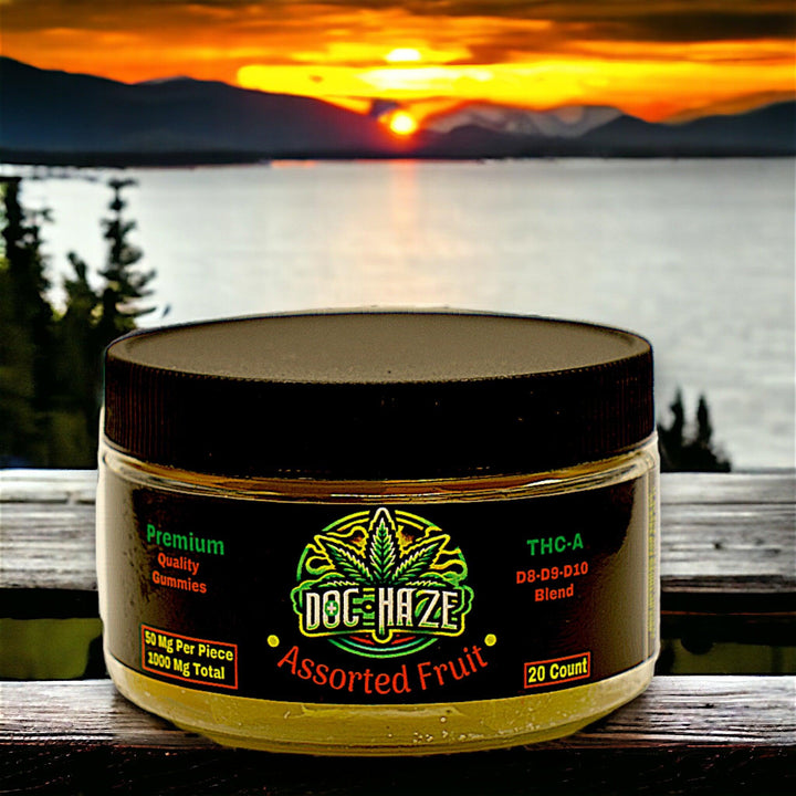 Doc Haze THCA Blend Gummies - 50 mg each - 1000mg jar - assorted fruit or Lime flavored - Blanq Diversified Distribution