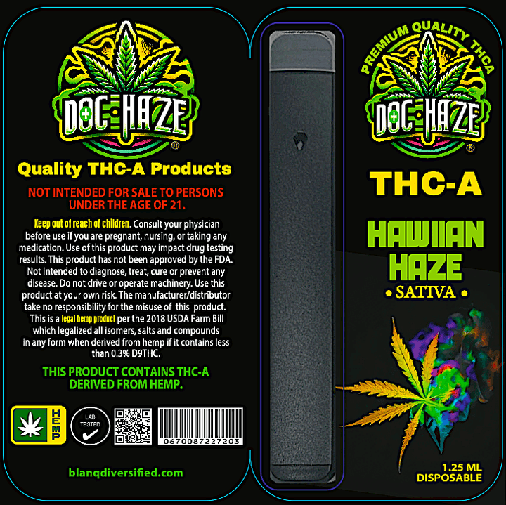 Doc Haze - THCA Disposable 1.25 ml - Blanq Diversified Distribution