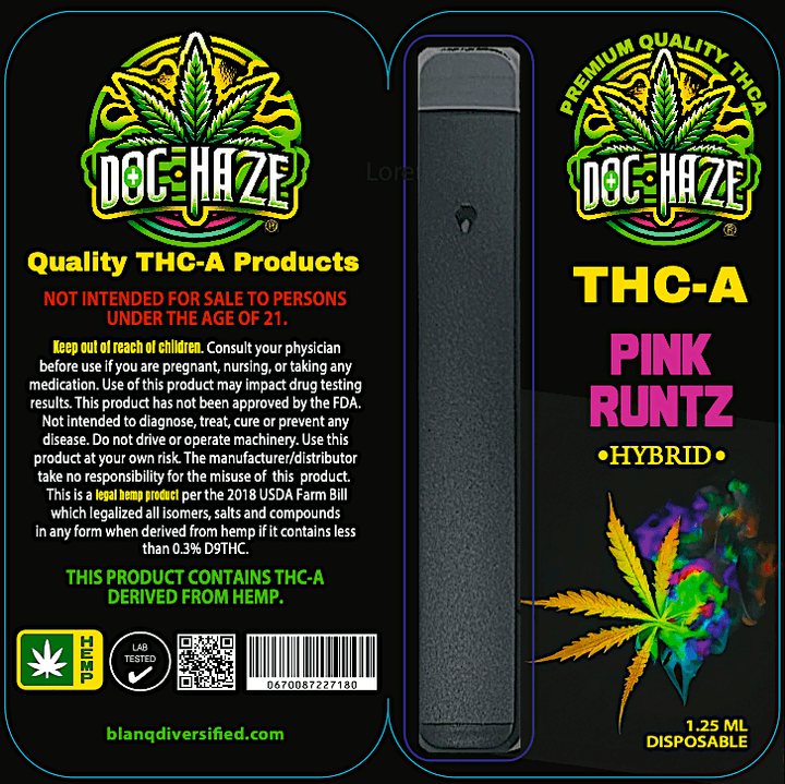 Doc Haze - THCA Disposable 1.25 ml - Blanq Diversified Distribution